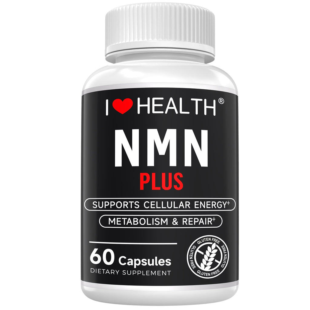 I Love Health NMN Complex Plus+ for Women & Men W/ NAC, Alpha Lipoic Acid, NMN, Coenzyme Q10, Resveratrol | 60 Capsules | Supports Energy,Anti-Aging, Antioxidant & Cellular Health