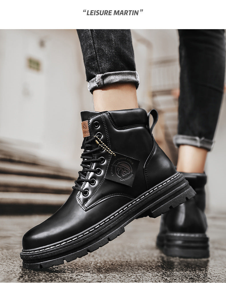 Men's Boots Plus Size Vintage Leather Worker Boot